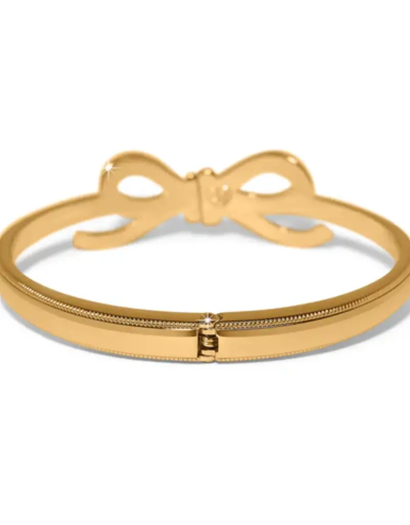 Illumina  Bow Hinged Bangle in Gold