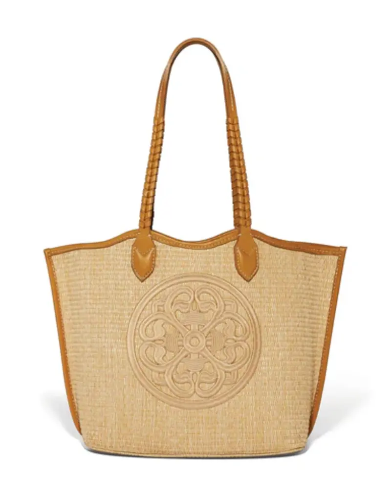 Bruna Large Straw Tote in Blonde