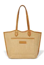 Bruna Large Straw Tote in Blonde