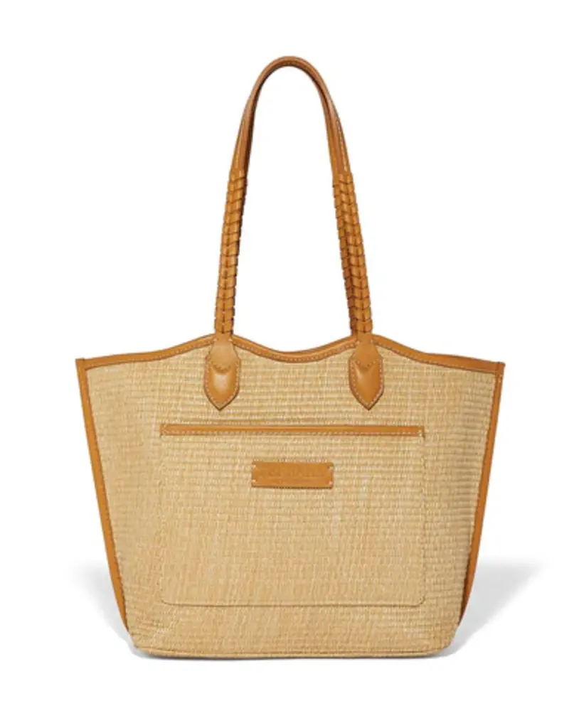 Bruna Large Straw Tote in Blonde