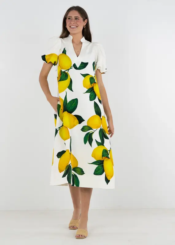 J.HOFFMAN'S Hampton Dress- Limone