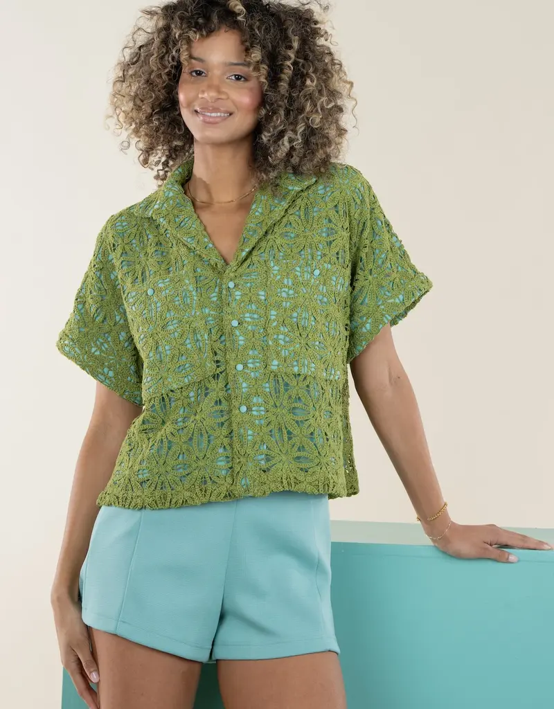 J.HOFFMAN'S Luna Top- Olive Hour