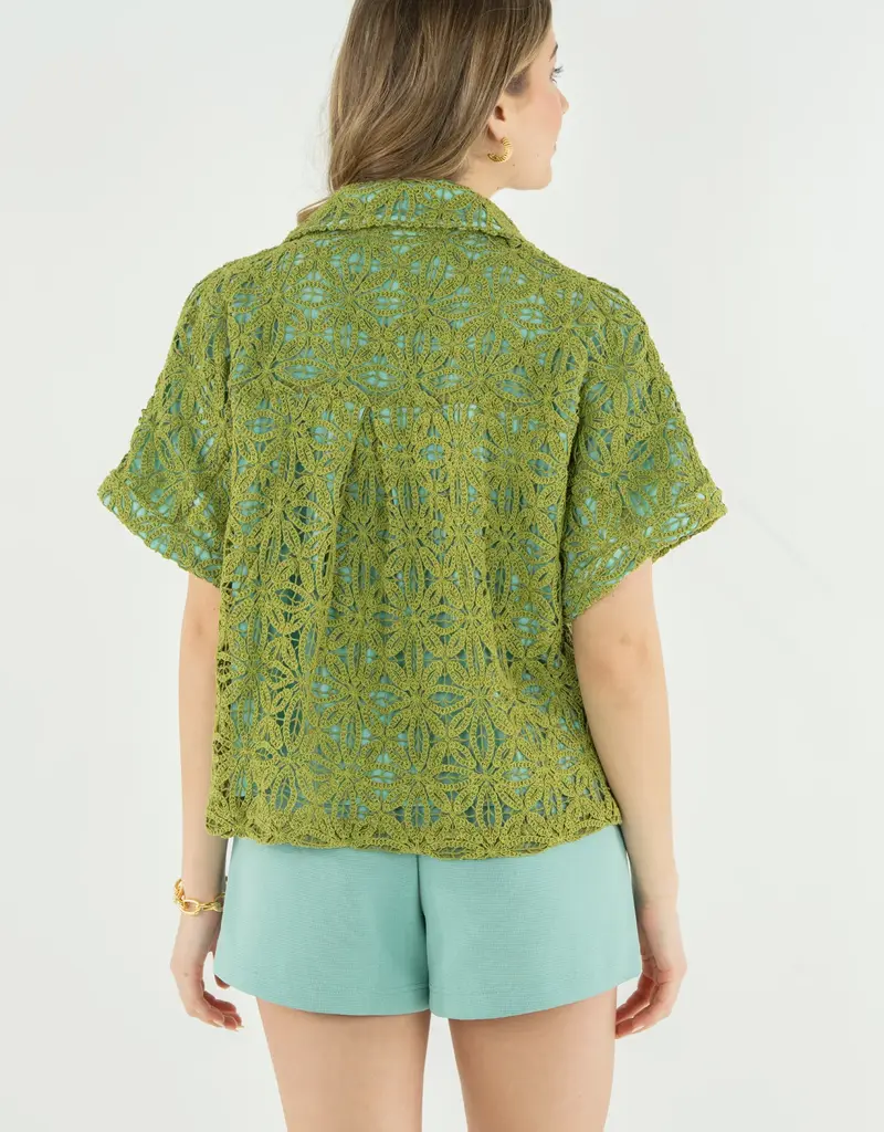 J.HOFFMAN'S Luna Top- Olive Hour