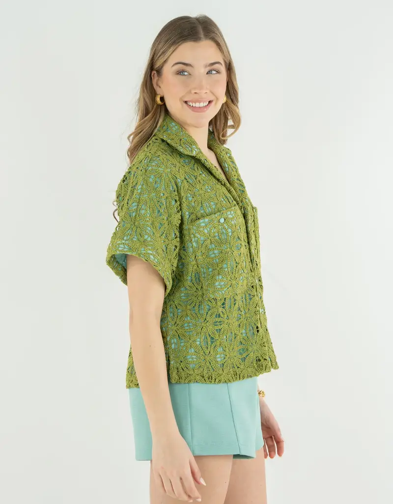 J.HOFFMAN'S Luna Top- Olive Hour