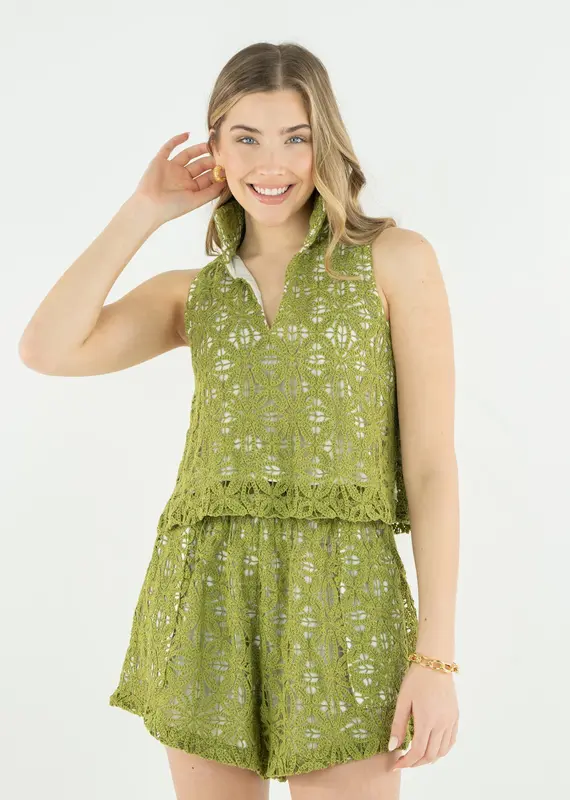 J.HOFFMAN'S Lucy Tank- Olive Hour