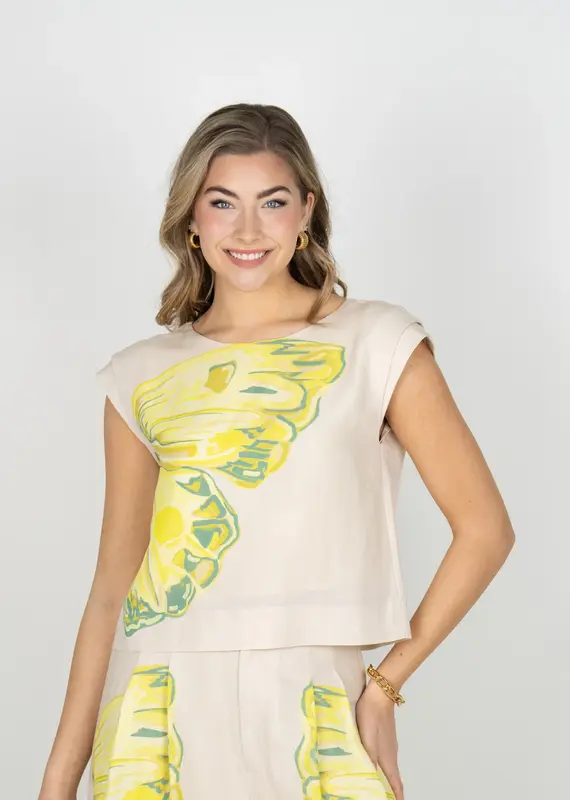 J.HOFFMAN'S Hattie Tank- Clouded Yellow