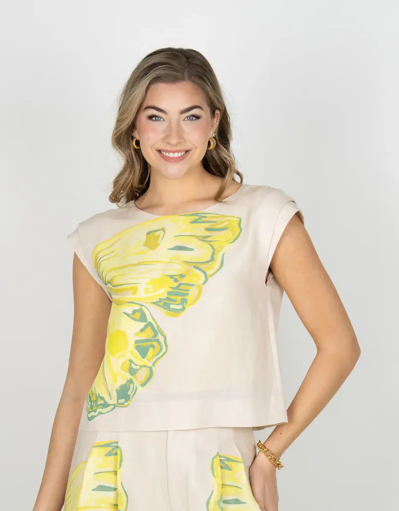 J.HOFFMAN'S Hattie Tank- Clouded Yellow