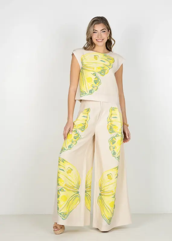 J.HOFFMAN'S Paisley Pant- Clouded Yellow