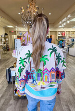 J.HOFFMAN'S Beach Scene Sweatshirt- Beige