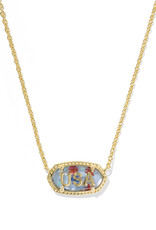 KENDRA SCOTT Elisa USA Pendant Necklace in Red, White & Blue Illusion