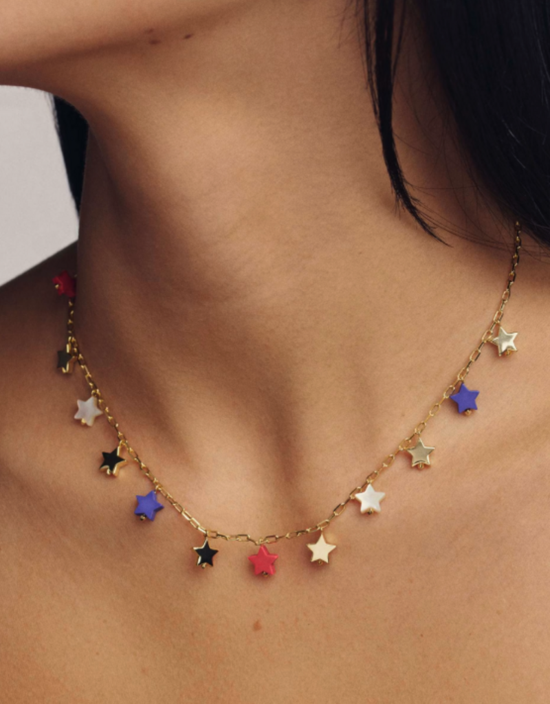 KENDRA SCOTT Camila Strand Necklace in Red, White & Blue