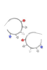 KENDRA SCOTT Camila Hoop Earrings in Red, White & Blue