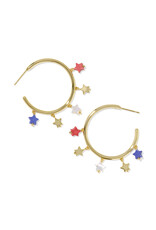 KENDRA SCOTT Camila Hoop Earrings in Red, White & Blue