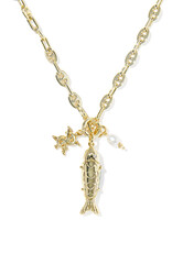 KENDRA SCOTT Parker Fish Long Charm Necklace