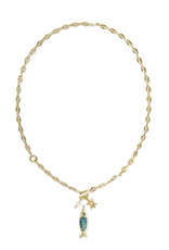 KENDRA SCOTT Parker Fish Long Charm Necklace
