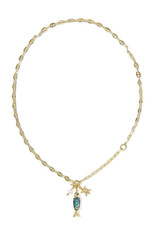 KENDRA SCOTT Parker Fish Long Charm Necklace