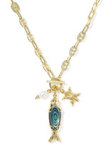 KENDRA SCOTT Parker Fish Long Charm Necklace