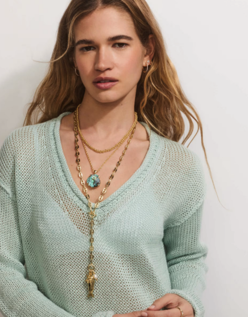 KENDRA SCOTT Parker Fish Long Charm Necklace