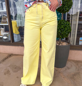 J.HOFFMAN'S Madison MidRise Wide Leg- Sunny