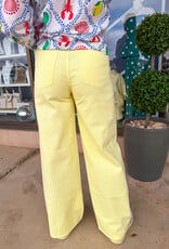 J.HOFFMAN'S Madison MidRise Wide Leg- Sunny