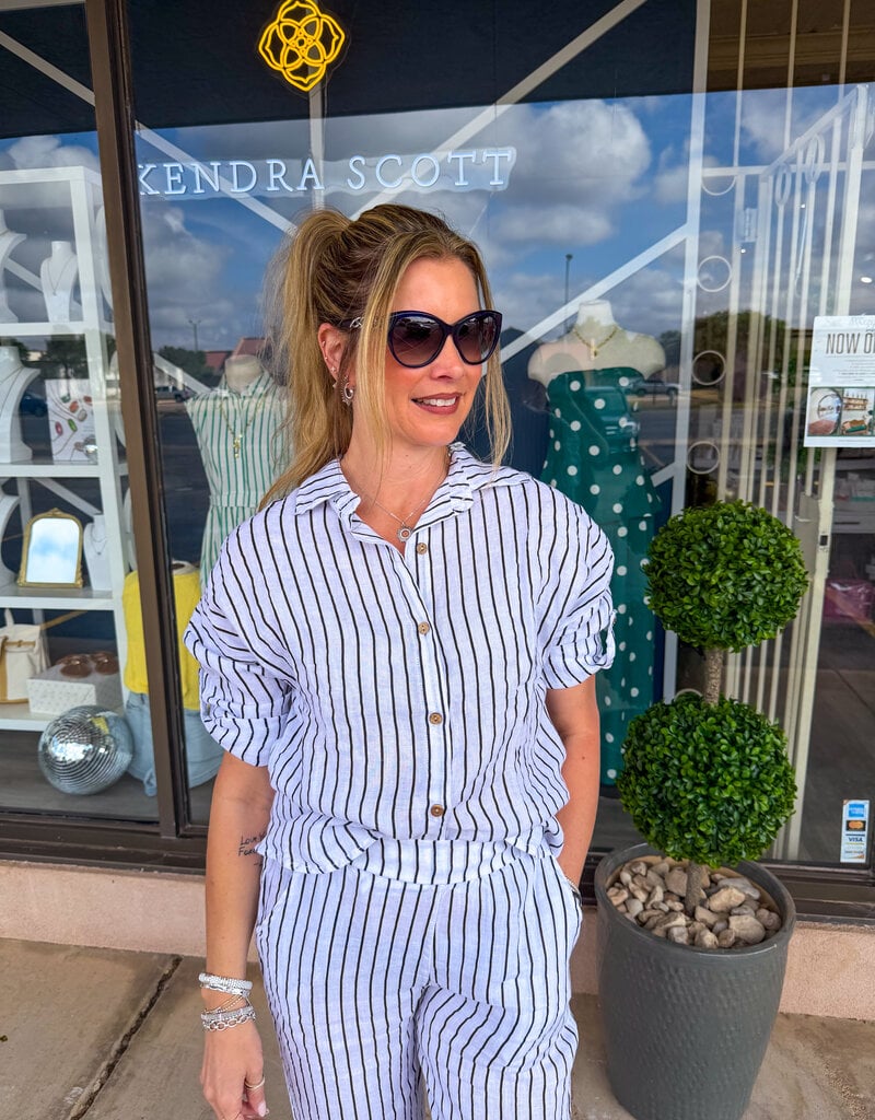 J.HOFFMAN'S Simply Striped Top