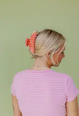 J.HOFFMAN'S Oversized Claw- Mustard & Pink Stripe