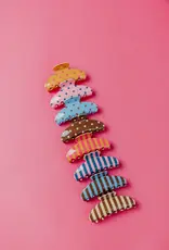 J.HOFFMAN'S Oversized Claw- Mustard & Pink Stripe