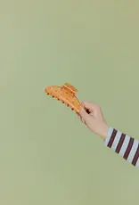 J.HOFFMAN'S Oversized Claw- Mustard & Pink Polka Dot