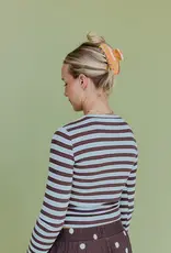 J.HOFFMAN'S Oversized Claw- Mustard & Pink Polka Dot