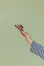 J.HOFFMAN'S Oversized Claw- Brown & Cream Polka Dot