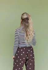 J.HOFFMAN'S Oversized Claw- Brown & Cream Stripe
