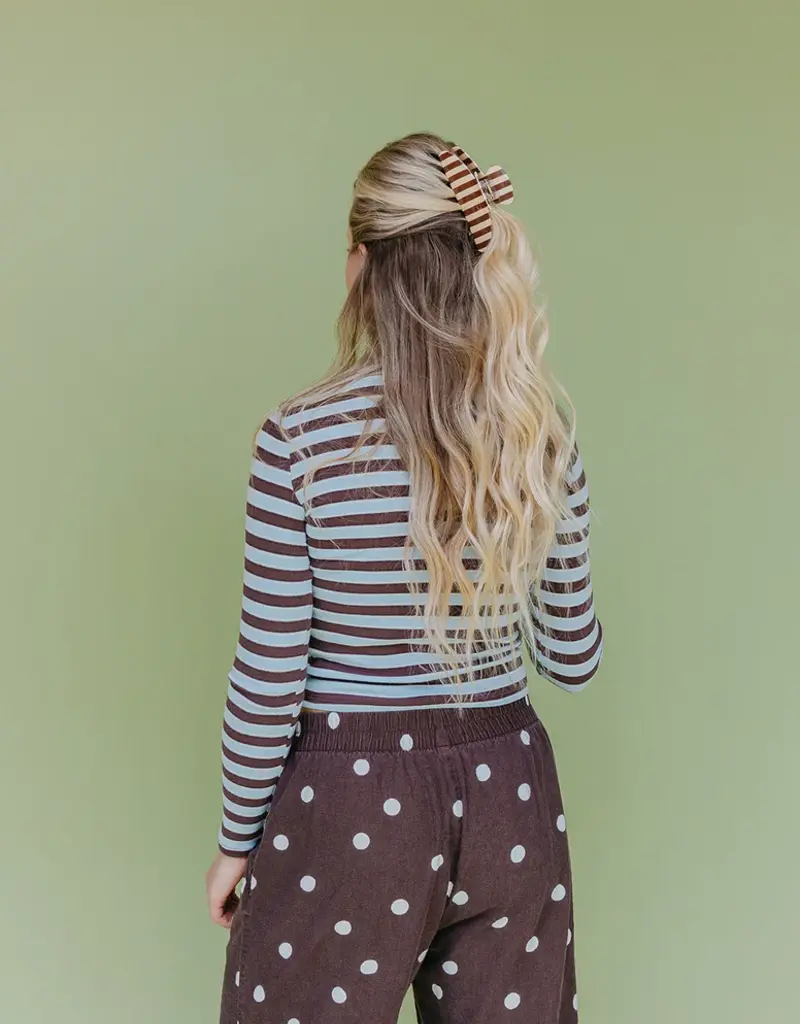 J.HOFFMAN'S Oversized Claw- Brown & Cream Stripe