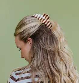 J.HOFFMAN'S Oversized Claw- Brown & Cream Stripe