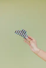 J.HOFFMAN'S Oversized Claw- Brown & Blue Stripe
