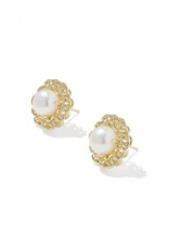 KENDRA SCOTT Gabriella Pearl Stud Earrings