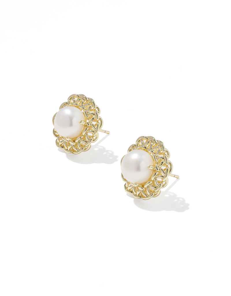 KENDRA SCOTT Gabriella Pearl Stud Earrings