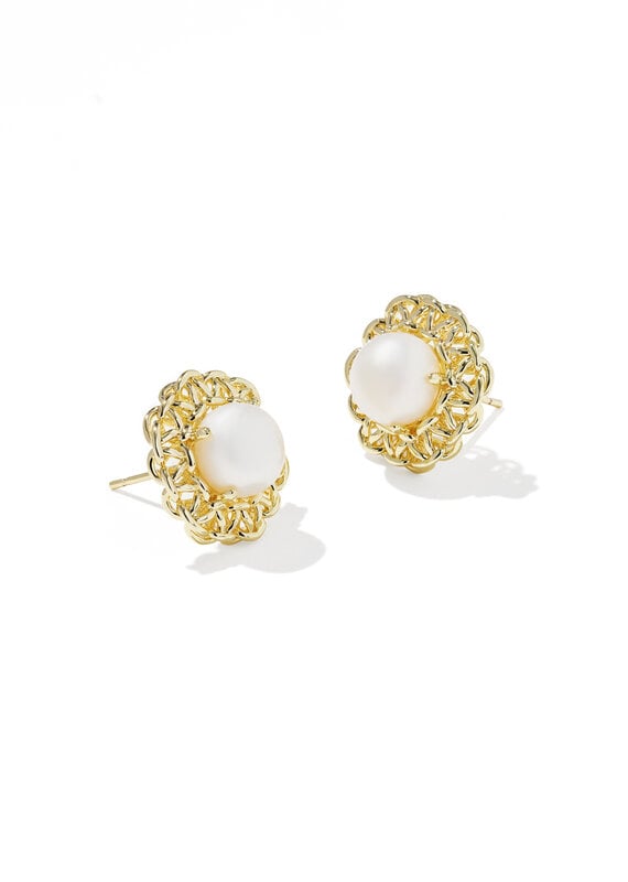 KENDRA SCOTT Gabriella Pearl Stud Earrings