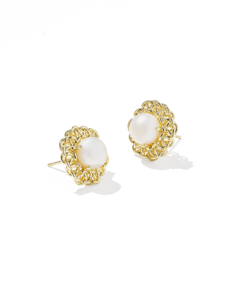 KENDRA SCOTT Gabriella Pearl Stud Earrings