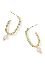 KENDRA SCOTT Gabriella Pearl Hoop Earrings