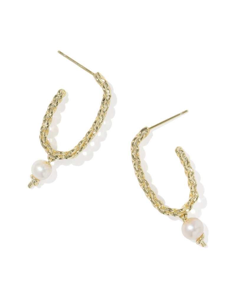 KENDRA SCOTT Gabriella Pearl Hoop Earrings