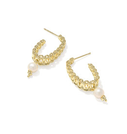 KENDRA SCOTT Gabriella Pearl Hoop Earrings