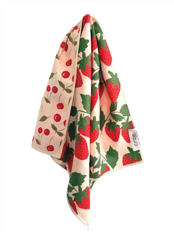 J.HOFFMAN'S Berries & Cherries Reversible Hand Towel