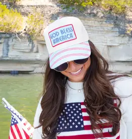 J.HOFFMAN'S God Bless American Trucker Hat