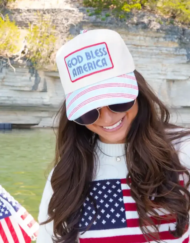 J.HOFFMAN'S God Bless American Trucker Hat