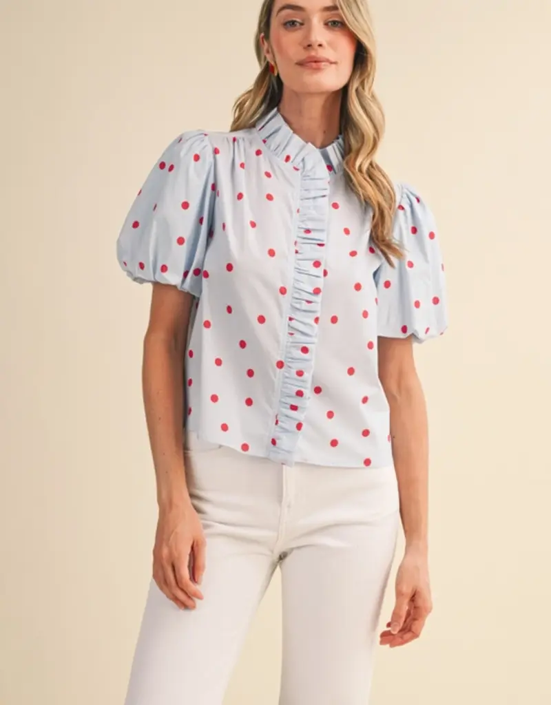 J.HOFFMAN'S Cloudy Top in Sky Blue