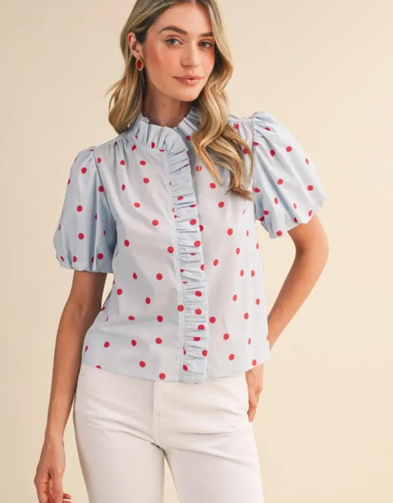 J.HOFFMAN'S Cloudy Top in Sky Blue