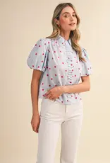 J.HOFFMAN'S Cloudy Top in Sky Blue