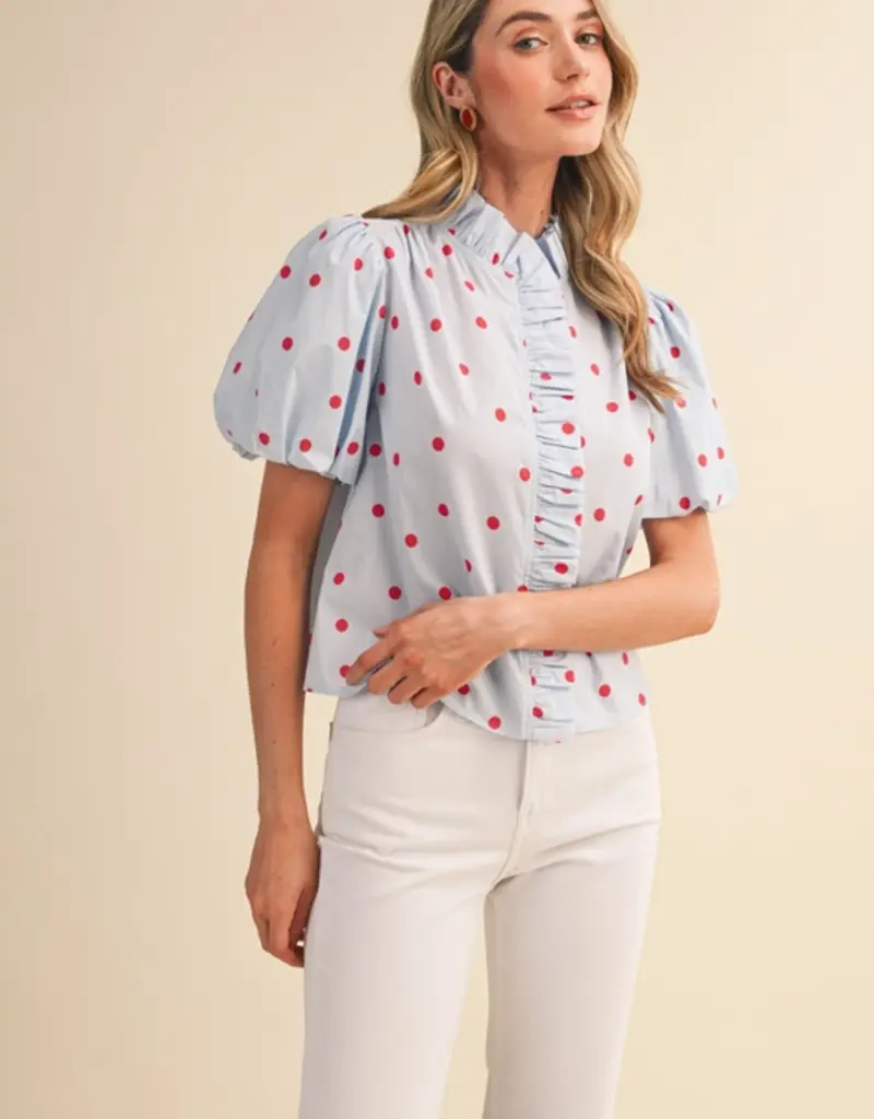 J.HOFFMAN'S Cloudy Top in Sky Blue
