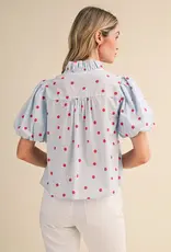 J.HOFFMAN'S Cloudy Top in Sky Blue