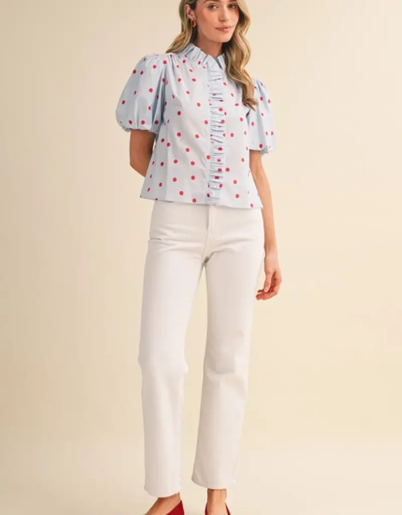 J.HOFFMAN'S Cloudy Top in Sky Blue